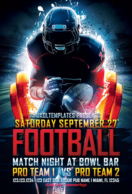 Football Match Night Flyer Template