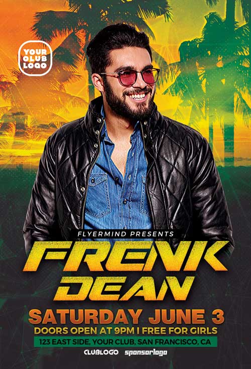 DJ Frank Free Flyer Template