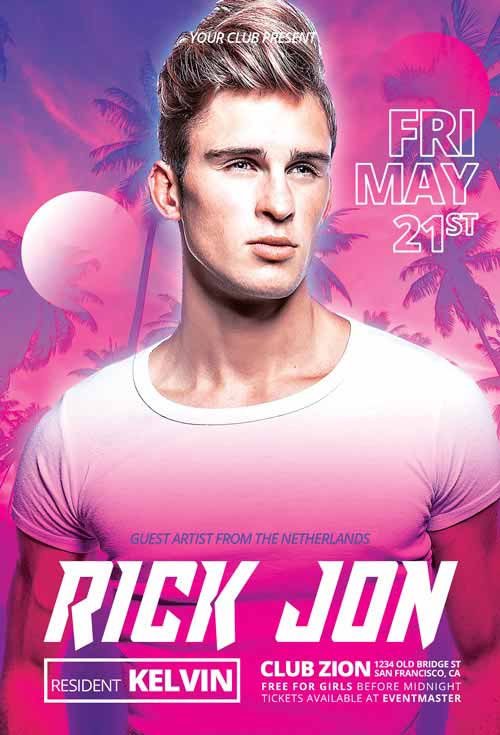 Free Club DJ Event Flyer Template
