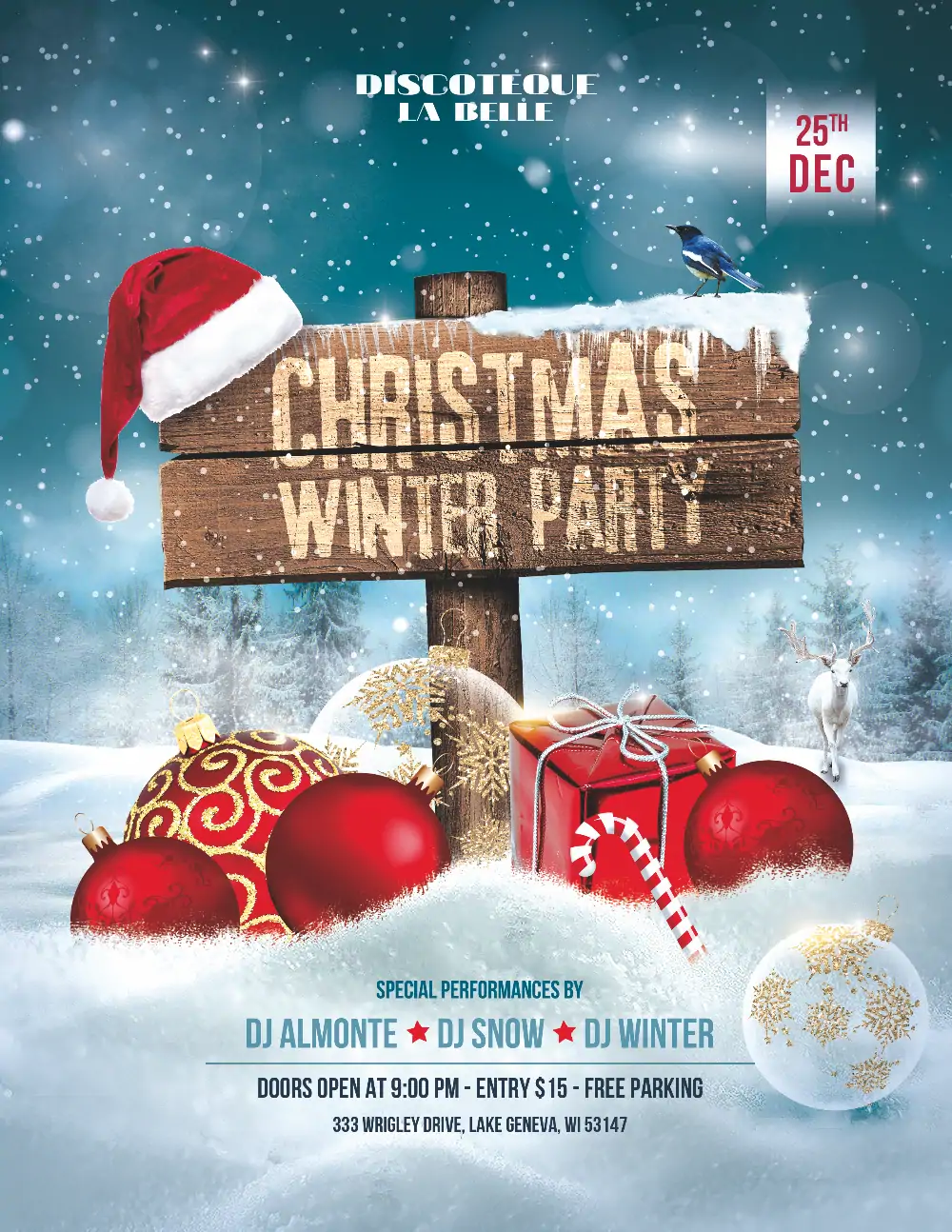 Christmas Winter Party Flyer Template
